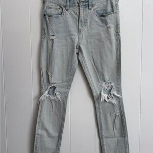 PacSun Light Gray Distressed Skinny Jeans